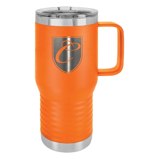 20 OZ. ORANGE POLAR CAMEL STAINLESS TRAVEL MUG WITH SLIDER LID